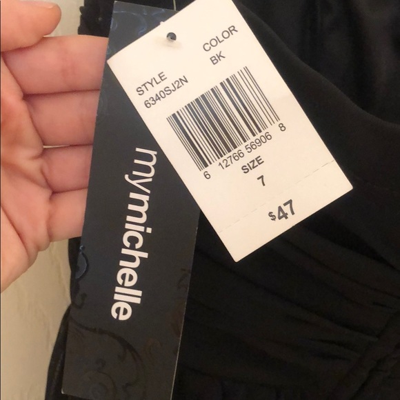 Black dress with gold beading - Picture 3 of 3